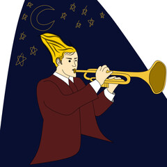 Someone's vector is playing an instrument