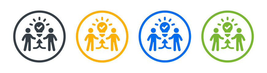 Collaboration idea icon vector illustration.
