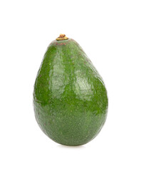 Fresh green avocado isolated on white background