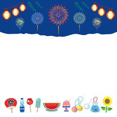 夏祭りのフレーム