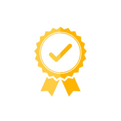 Award ribbon isolate on white background.