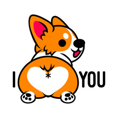 cute dog vector sitting