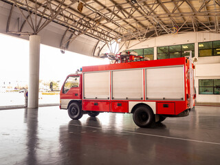 The Fire truck car firefighter rescue in station