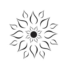 flower, icon, symbol, logo design, initials