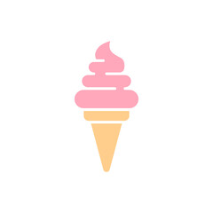 Ice cream cone icon design illustration