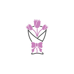 Bouquet icon design illustration