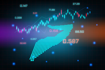 Stock market background or forex trading business graph chart for financial investment concept of Somalia map. business idea and technology innovation design.