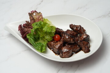 Grilled beef cubes