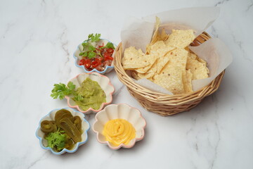 Nachos with dips