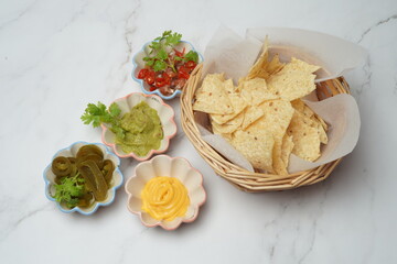 Nachos with dips