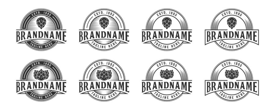 Vector graphic of vintage retro beer | beer label stamp logo design
