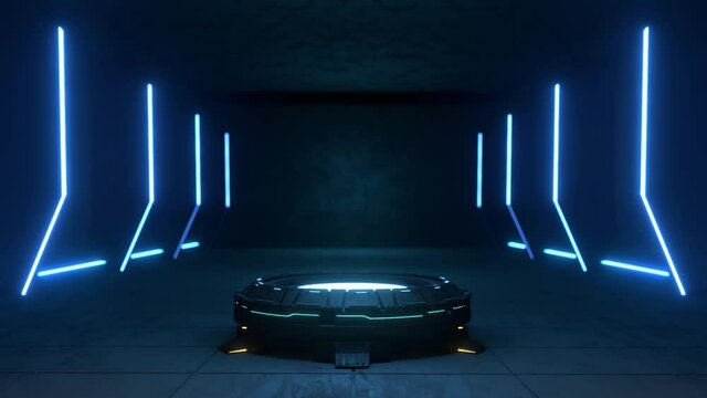  Futuristic pedestal for product presentation, Display modern