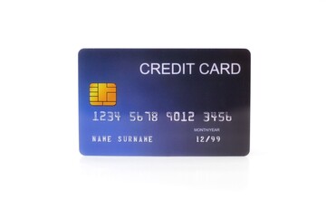 credit card isolated on white background.