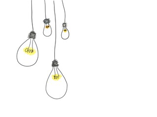 Hanging light bulbs from nowhere