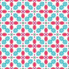 Obraz premium ethnic flower seamless pattern with ornament