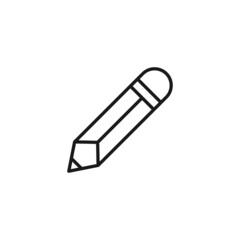 Line icon of pencil for work and education