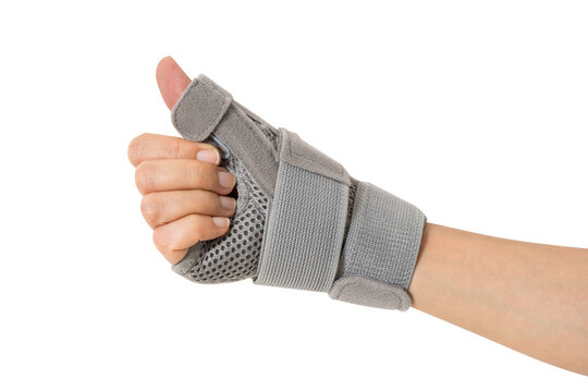 hand with bandage isolated with clipping path