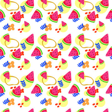 seamless pattern with fruits