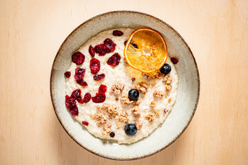 Healthy vegetarian breakfast or superfood snack