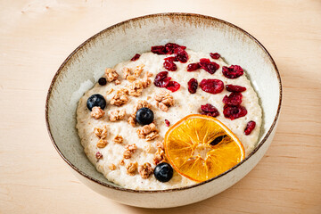 Healthy vegetarian breakfast or superfood snack