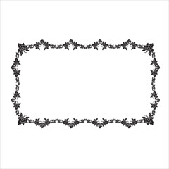 Balinese carving motif frame for invitations, certificates etc.