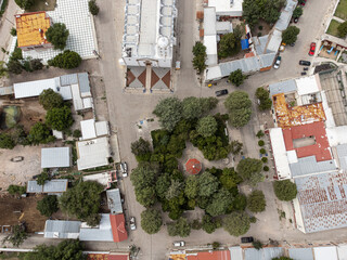 Panoramica aerea de San Andres Rivapalacio, Chihuahua, Mexico