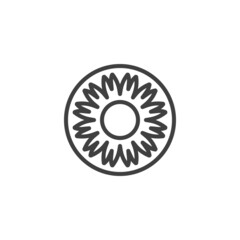 Contact lens line icon