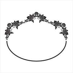 Balinese carving motif frame for invitations, certificates etc.