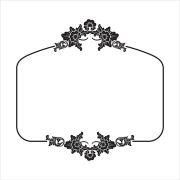 Balinese carving motif frame for invitations, certificates etc.