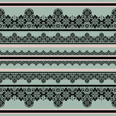 Seamless lacy black lace elegant pattern