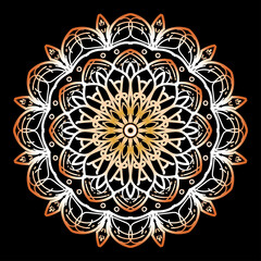 Decorative round floral mandala