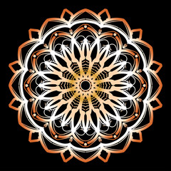 Decorative round floral mandala