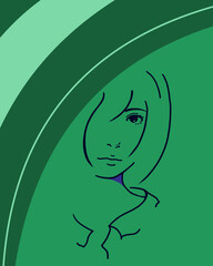 見てる　女の子