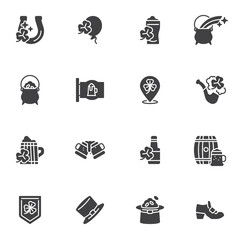 St. Patrick's Day related vector icons set