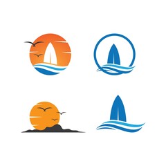 Surf board logo design