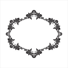 Balinese carving motif frame for invitations, certificates etc.