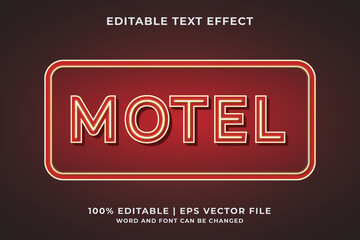 Motel text effect Premium Vector
