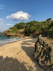 Beach and rock
