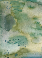 Watercolor illustration background underwater world. Hand-drawn with watercolors and suitable for all types of design and printing