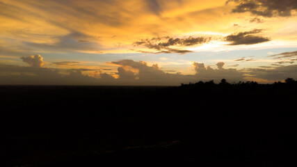 sunset in the mountains