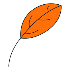 Leaf colorful icon. Vector leaves logo. Orange autumn leaf. Autumn leaves for your projects, illustrations, websites. 