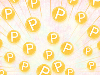 ポイントがたくさんもらえそうな派手な背景