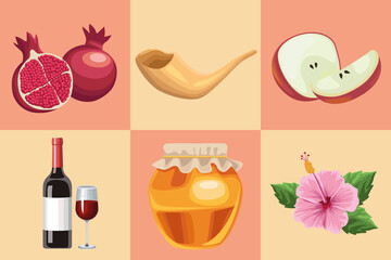 rosh hashanah six icons