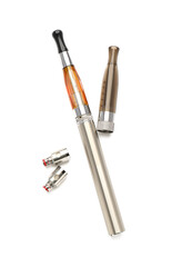 Electronic cigarette on white background