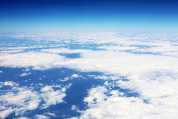 Fototapeta na wymiar Beautiful Capital City, Sky and Cloudscape on airplane view.