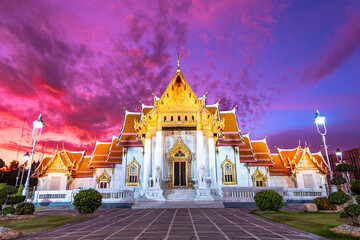 Wat Benchamabophit, Marble Temple, One of the most beautiful temples in Thailand.