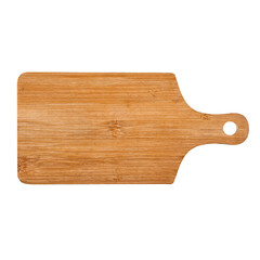 Isolated wooden cutting board on a white background