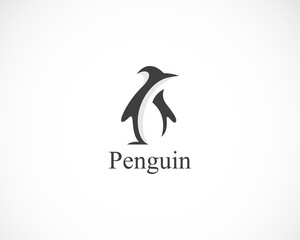 penguin logo creative animal wild bird icon design template