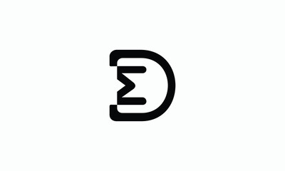 DM or MD D and M Creative and Modern Letter Logo Design. Abstract Letter Logo Icon Template