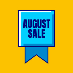 August sale badges and labels vector